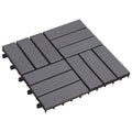 vidaXL Płytka Tarasowa 10 pcs Szary 30 x 30 cm Drewno Akacjowe