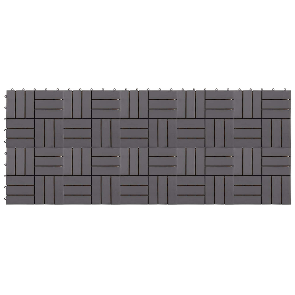 vidaXL Płytka Tarasowa 10 pcs Szary 30 x 30 cm Drewno Akacjowe