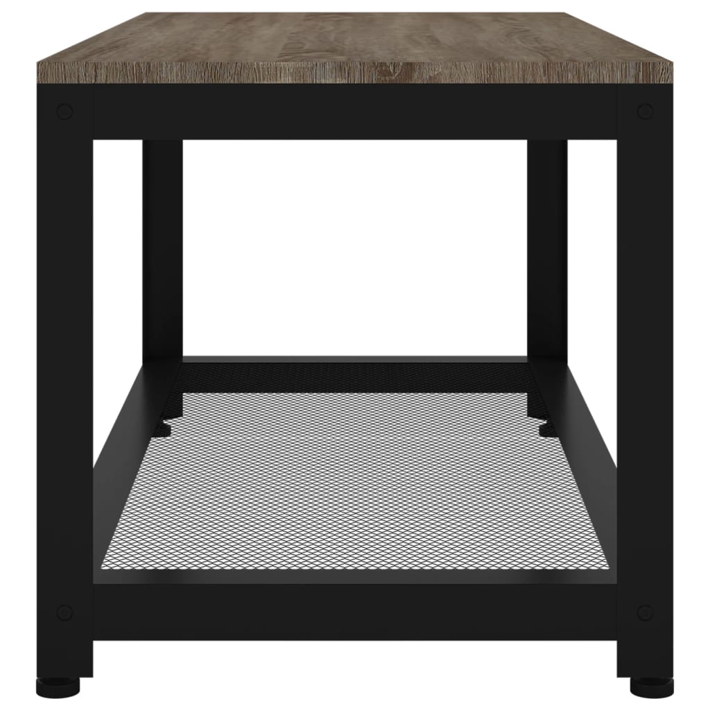 vidaXL Stolik kawowy, szaro-czarny, 90x45x45 cm MDF i żelazo