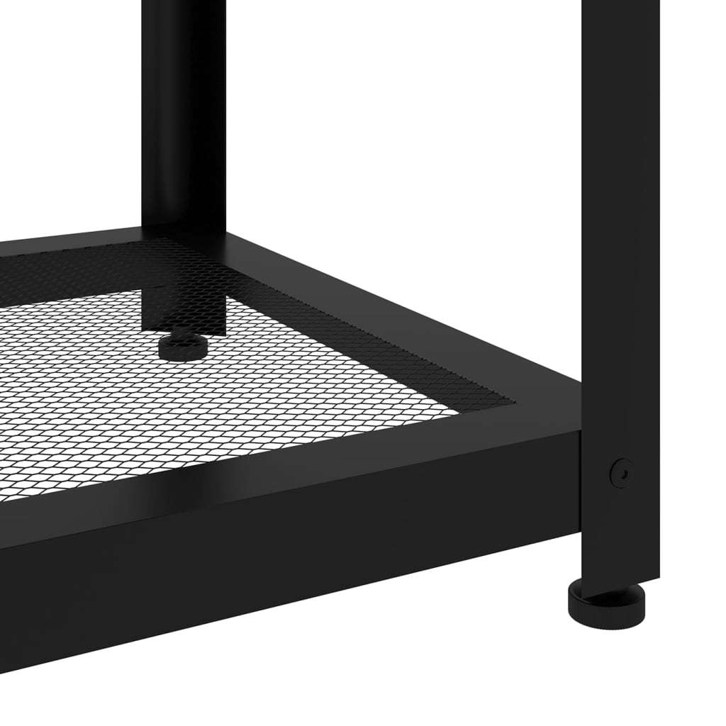 vidaXL Stolik kawowy, szaro-czarny, 90x45x45 cm MDF i żelazo