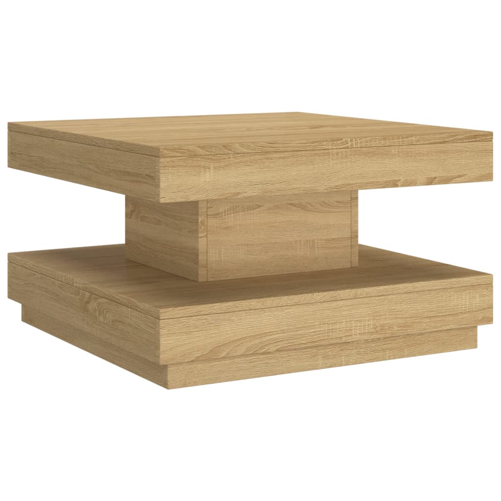 vidaXL Stolik kawowy, jasnobrązowy, 60x60x35 cm, MDF