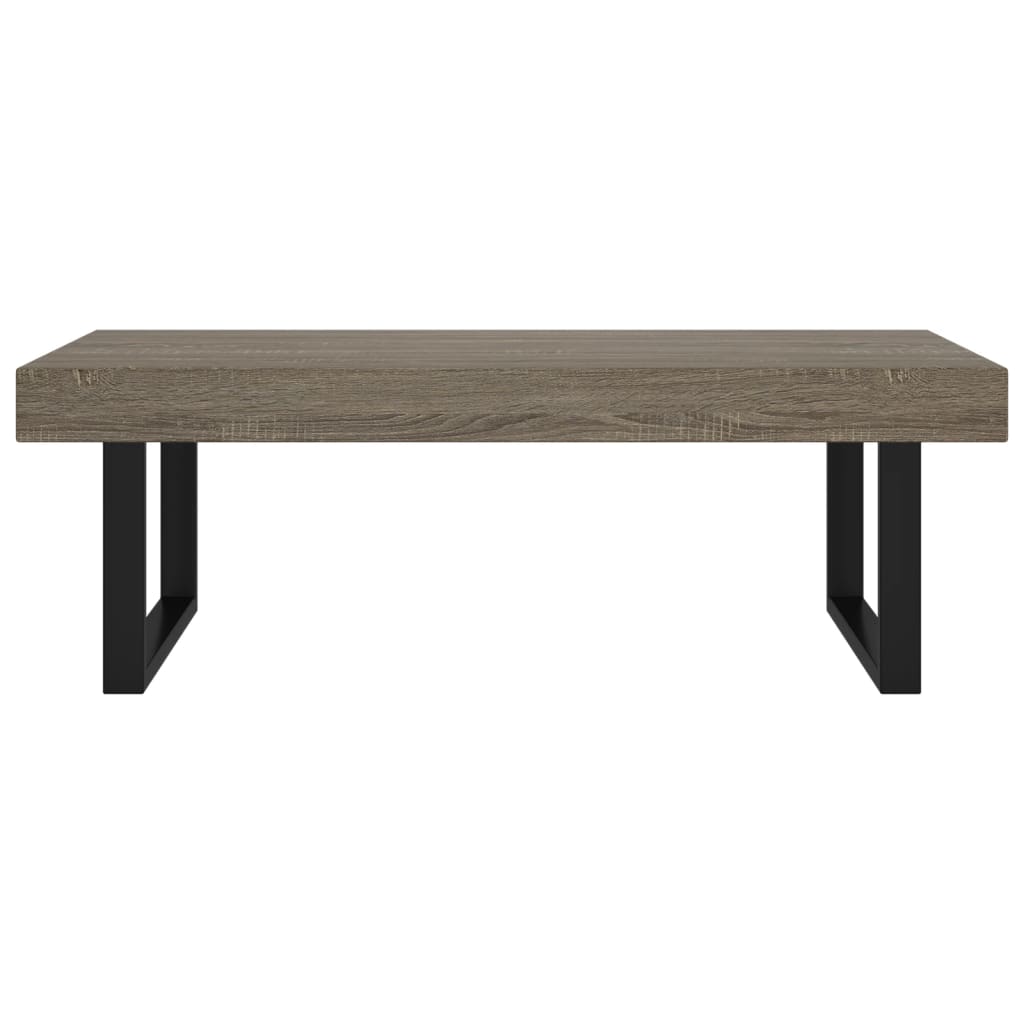 vidaXL Stolik kawowy, szaro-czarny, 120x60x40 cm, MDF i żelazo