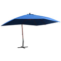 vidaXL Wiszący parasol na drewnianym słupku, 400x300 cm, niebieski