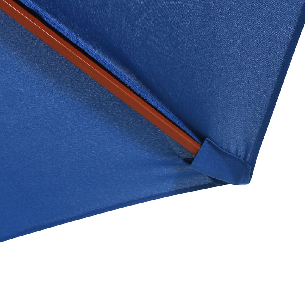 vidaXL Parasol ogrodowy na drewnianym słupku, 300x258 cm, niebieski