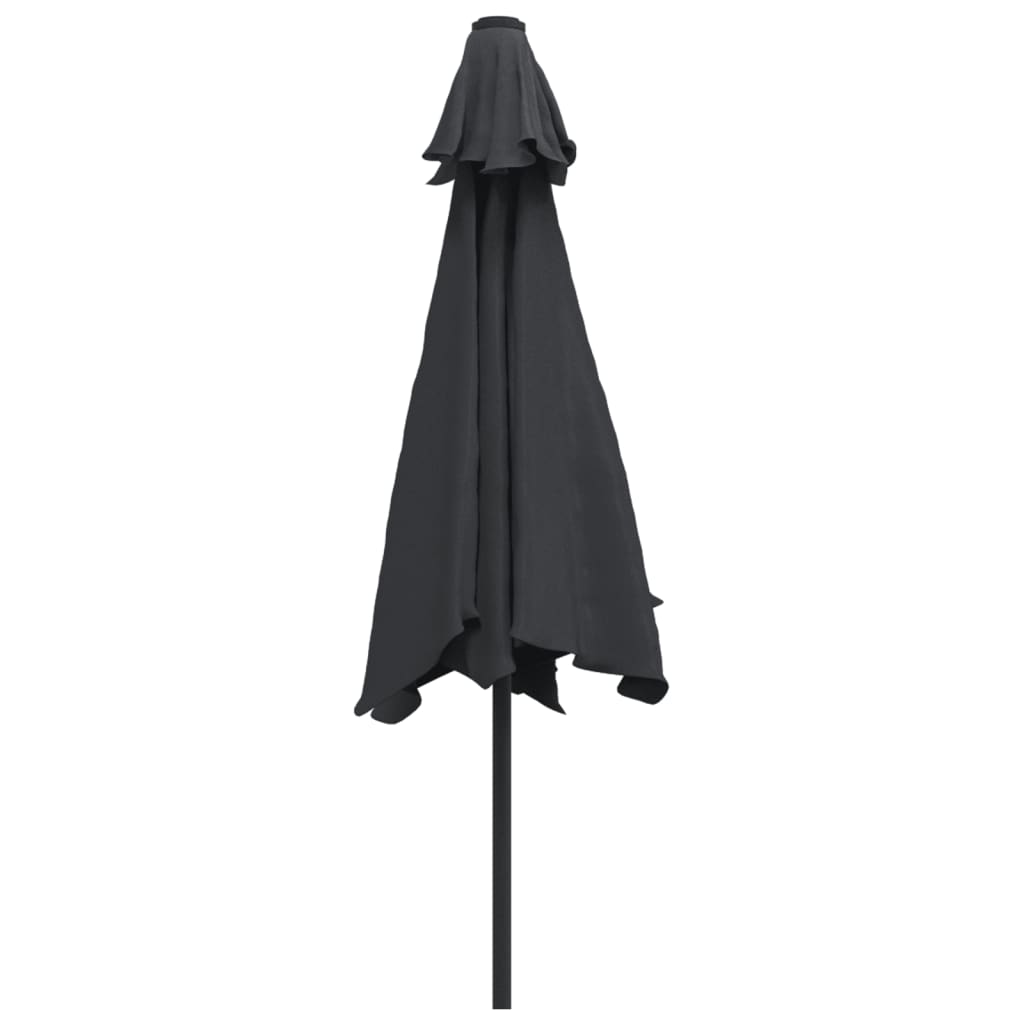 vidaXL Parasol ogrodowy na metalowym słupku, 300 cm, czarny