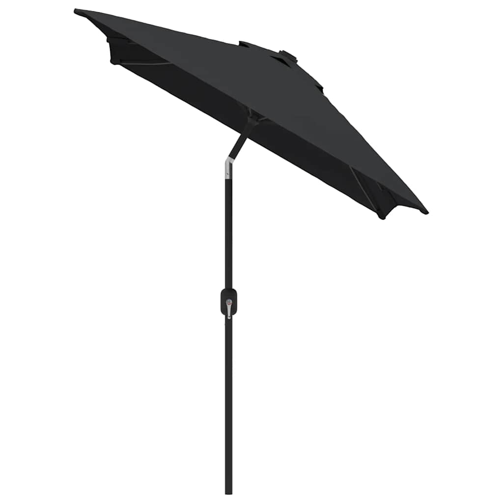vidaXL Parasol ogrodowy na metalowym słupku, 300 x 200 cm, czarny