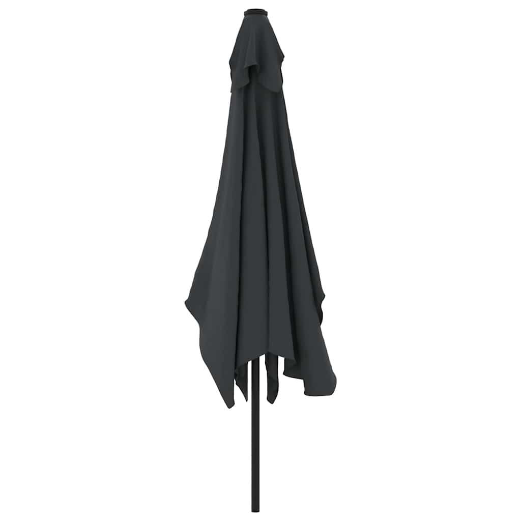 vidaXL Parasol ogrodowy na metalowym słupku, 300 x 200 cm, czarny