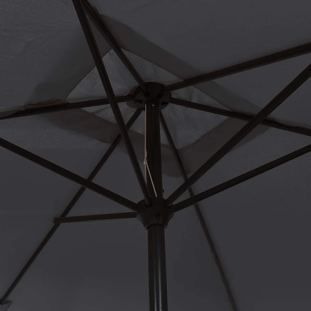 vidaXL Parasol ogrodowy na metalowym słupku, 300 x 200 cm, czarny