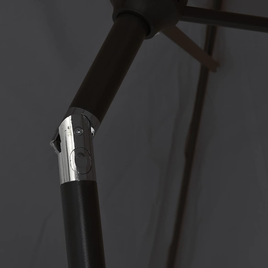 vidaXL Parasol ogrodowy na metalowym słupku, 300 x 200 cm, czarny