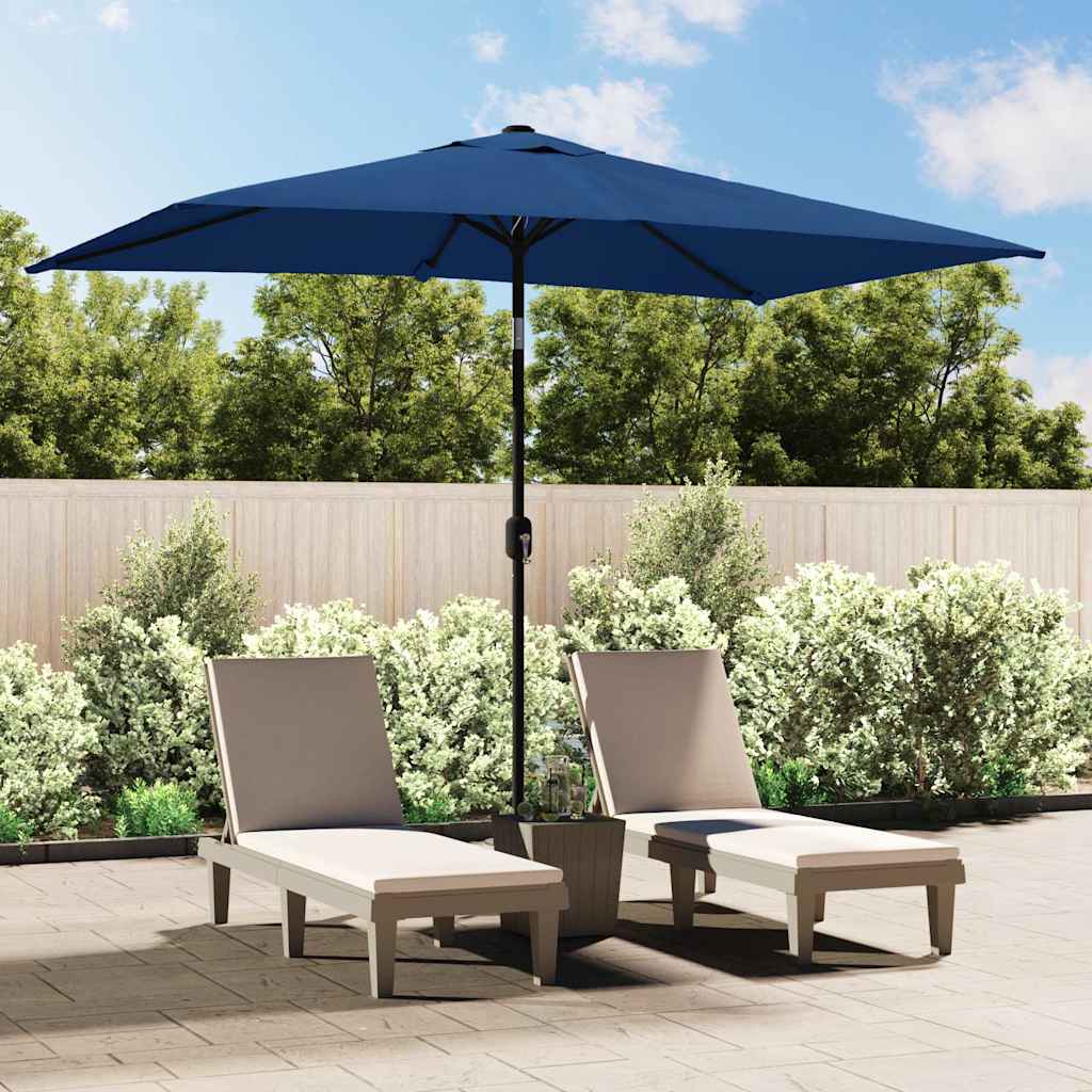 vidaXL Parasol ogrodowy na metalowym słupku, 300x200 cm, lazurowy