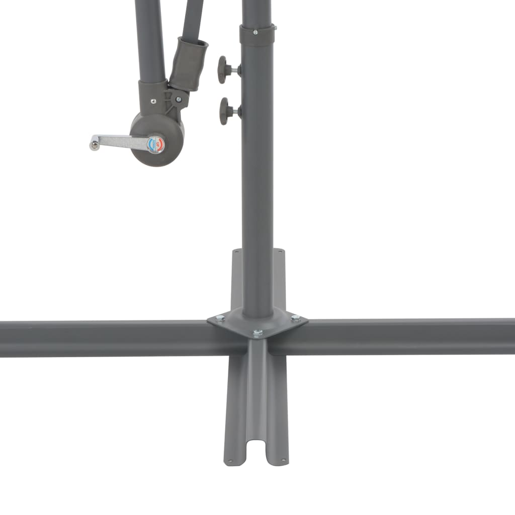 vidaXL Parasol wiszący z aluminiowym słupkiem, 300 cm, niebieski