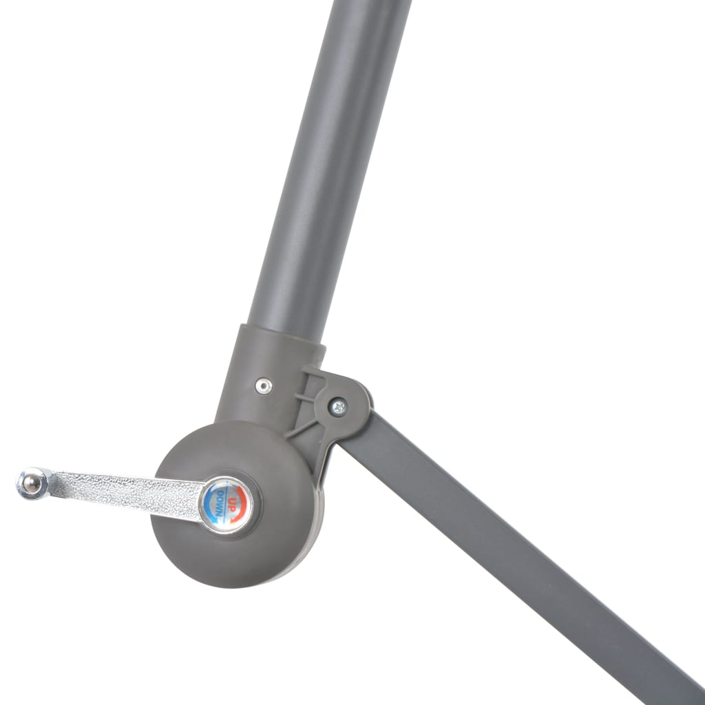 vidaXL Parasol wiszący z aluminiowym słupkiem, 300 cm, niebieski