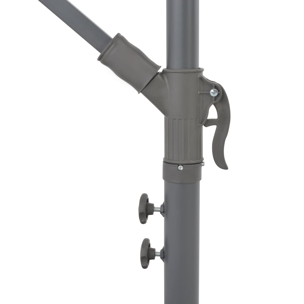 vidaXL Parasol wiszący z aluminiowym słupkiem, 300 cm, niebieski