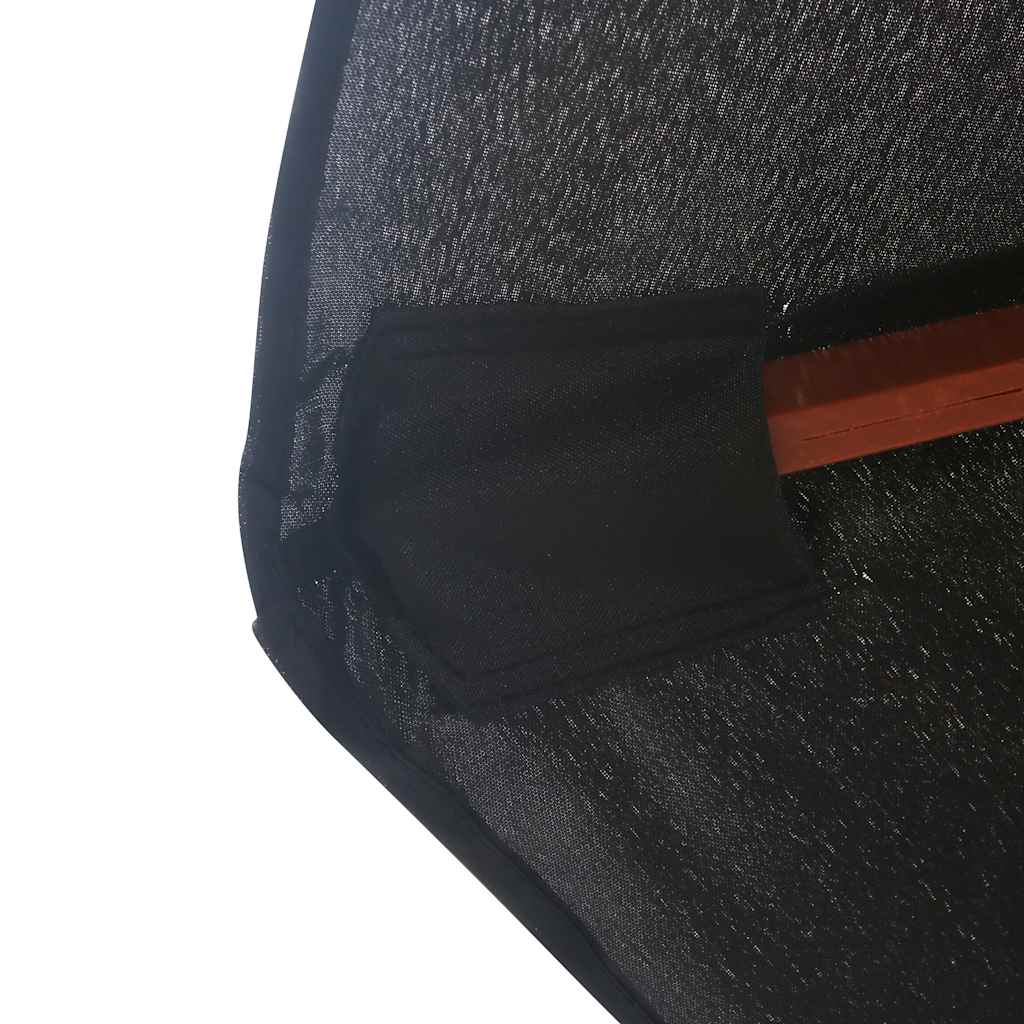 vidaXL Parasol ogrodowy na drewnianym słupku, 350 cm, czarny