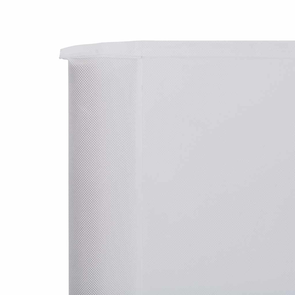 vidaXL Parawan 3-skrzydłowy z tkaniny, 400x80 cm, piaskowy biały