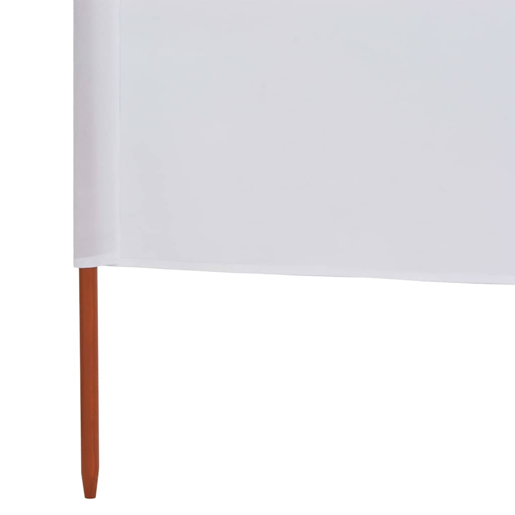 vidaXL Parawan 3-skrzydłowy z tkaniny, 400x80 cm, piaskowy biały