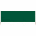 vidaXL Parawan 3-skrzydłowy z tkaniny, 400x80 cm, zielony