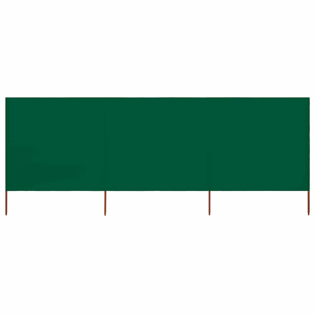 vidaXL Parawan 3-skrzydłowy z tkaniny, 400x80 cm, zielony