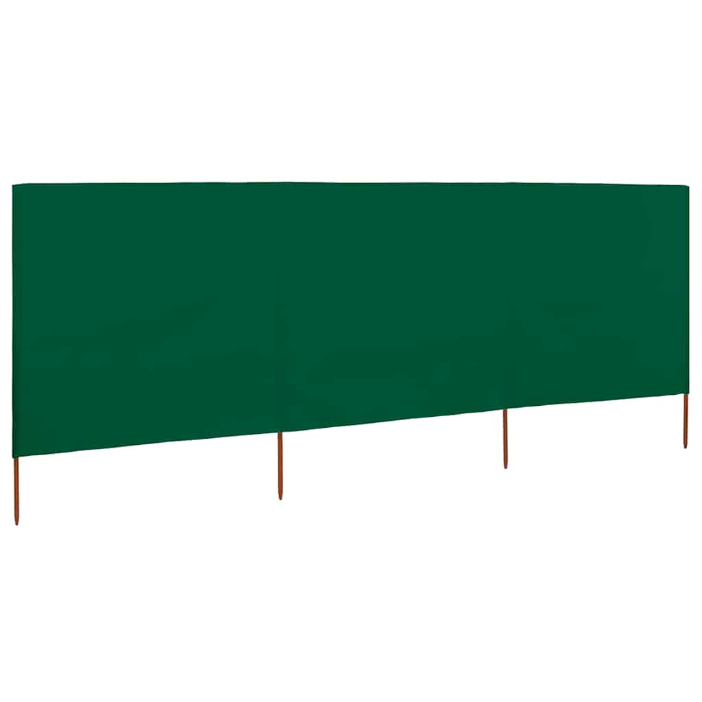 vidaXL Parawan 3-skrzydłowy z tkaniny, 400x80 cm, zielony