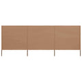 vidaXL Parawan 3-skrzydłowy z tkaniny, 400x80 cm, taupe