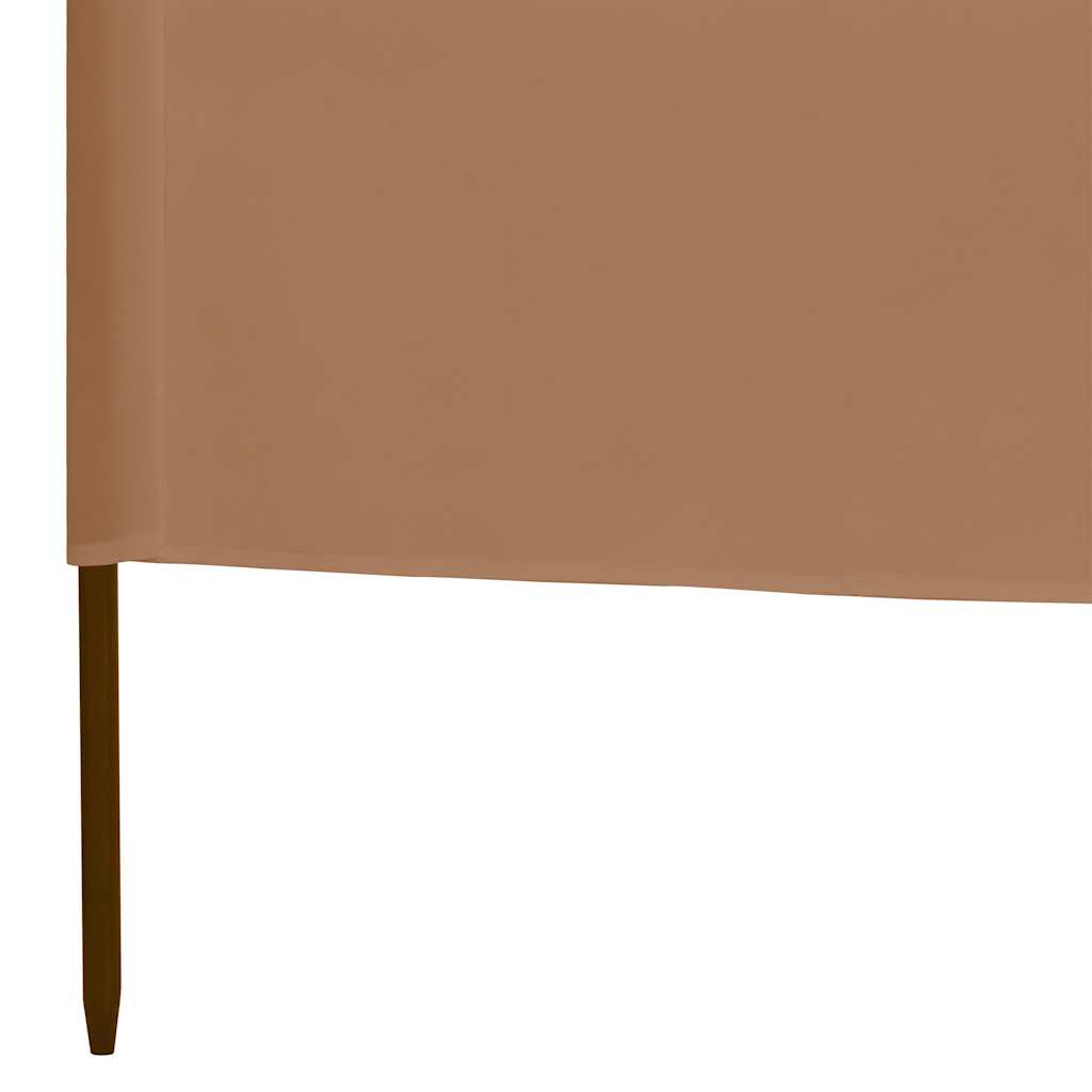 vidaXL Parawan 3-skrzydłowy z tkaniny, 400x80 cm, taupe