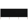 vidaXL Parawan 3-skrzydłowy z tkaniny, 400 x 120 cm, czarny