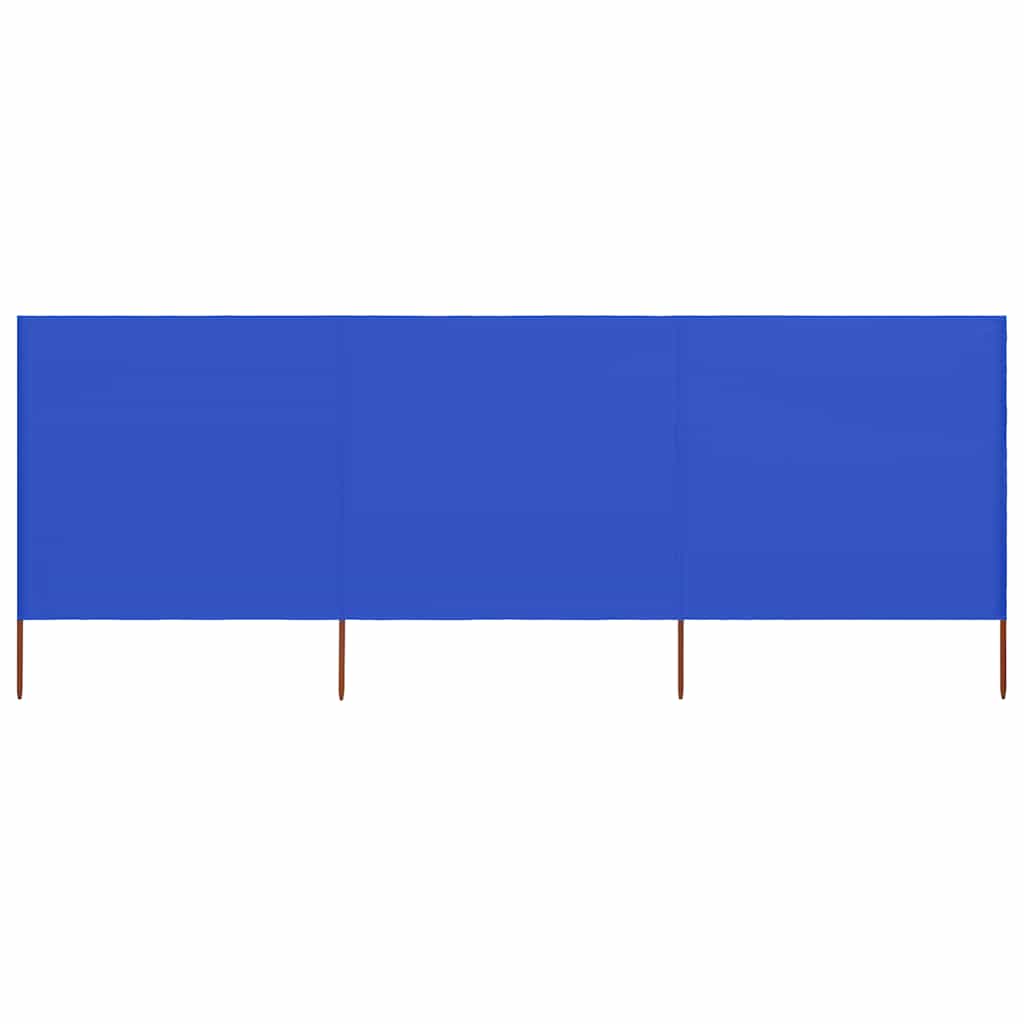 vidaXL Parawan 3-skrzydłowy z tkaniny, 400x120 cm, błękit lazur