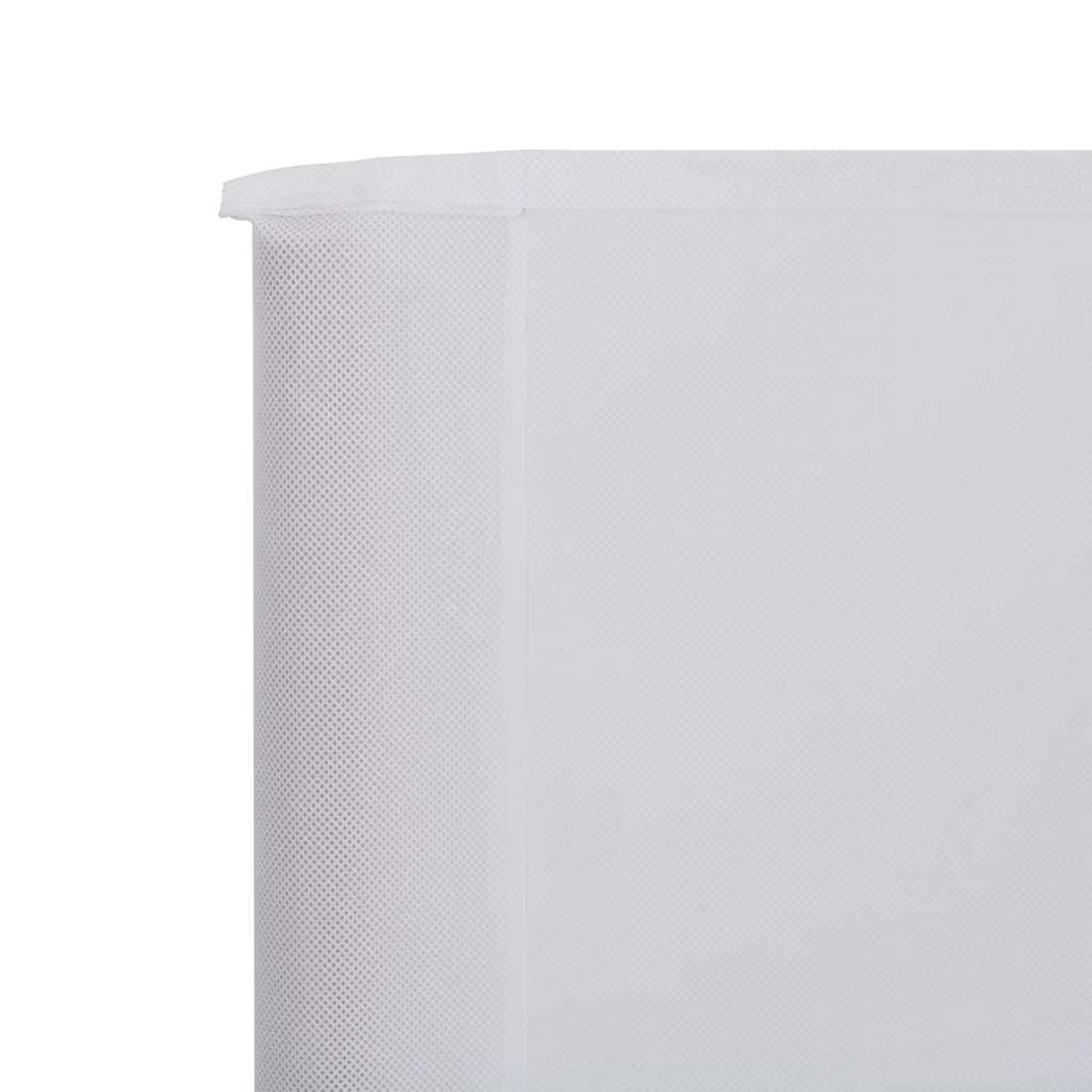 vidaXL Parawan 3-skrzydłowy z tkaniny, 400x160 cm, piaskowy biały