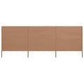 vidaXL Parawan 3-skrzydłowy z tkaniny, 400x160 cm, taupe