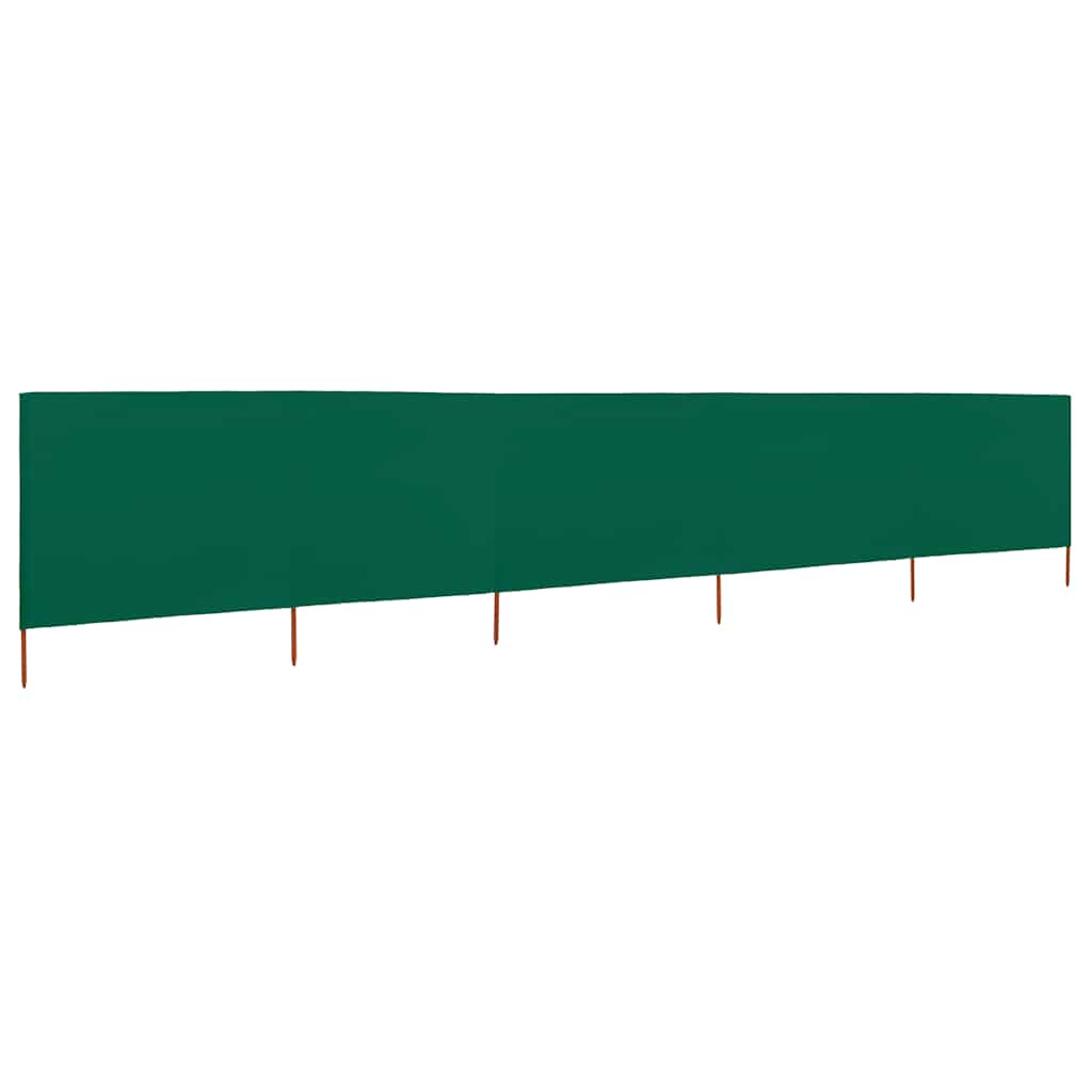 vidaXL Parawan 5-skrzydłowy z tkaniny, 600x80 cm, zielony