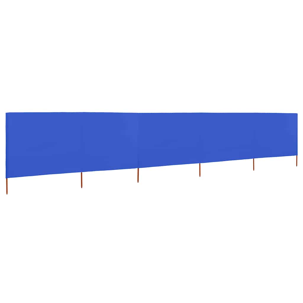vidaXL Parawan 5-skrzydłowy z tkaniny, 600x80 cm, błękit lazur