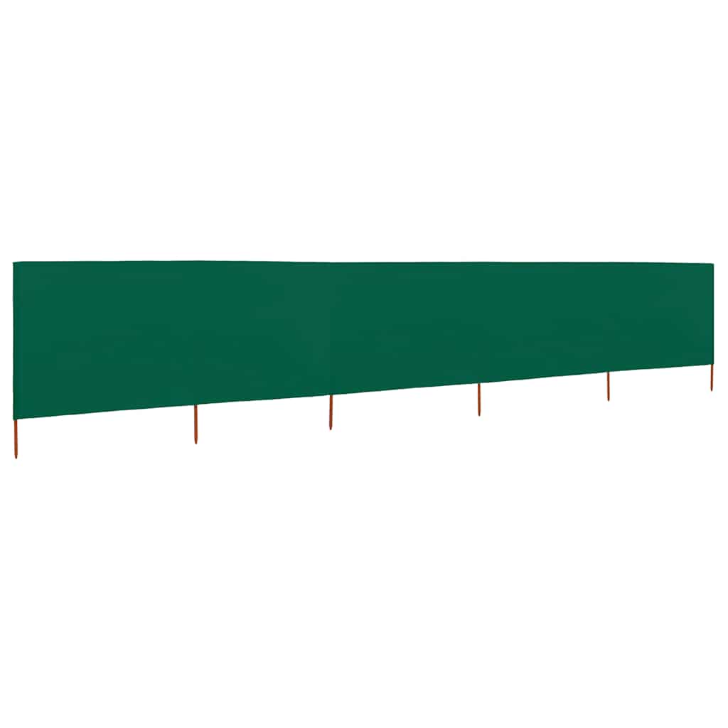 vidaXL Parawan 5-skrzydłowy z tkaniny, 600x120 cm, zielony