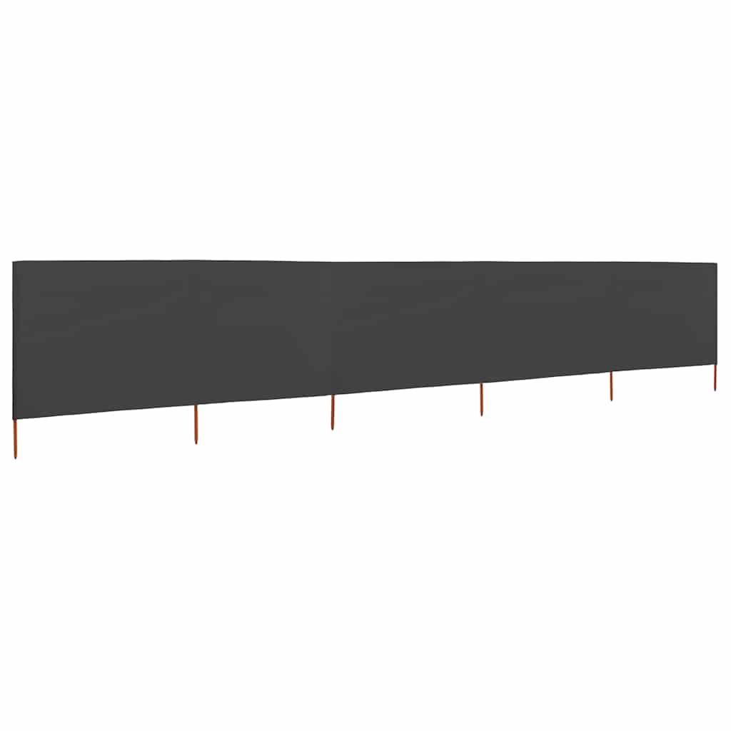 vidaXL Parawan 5-skrzydłowy z tkaniny, 600x120 cm, antracytowy
