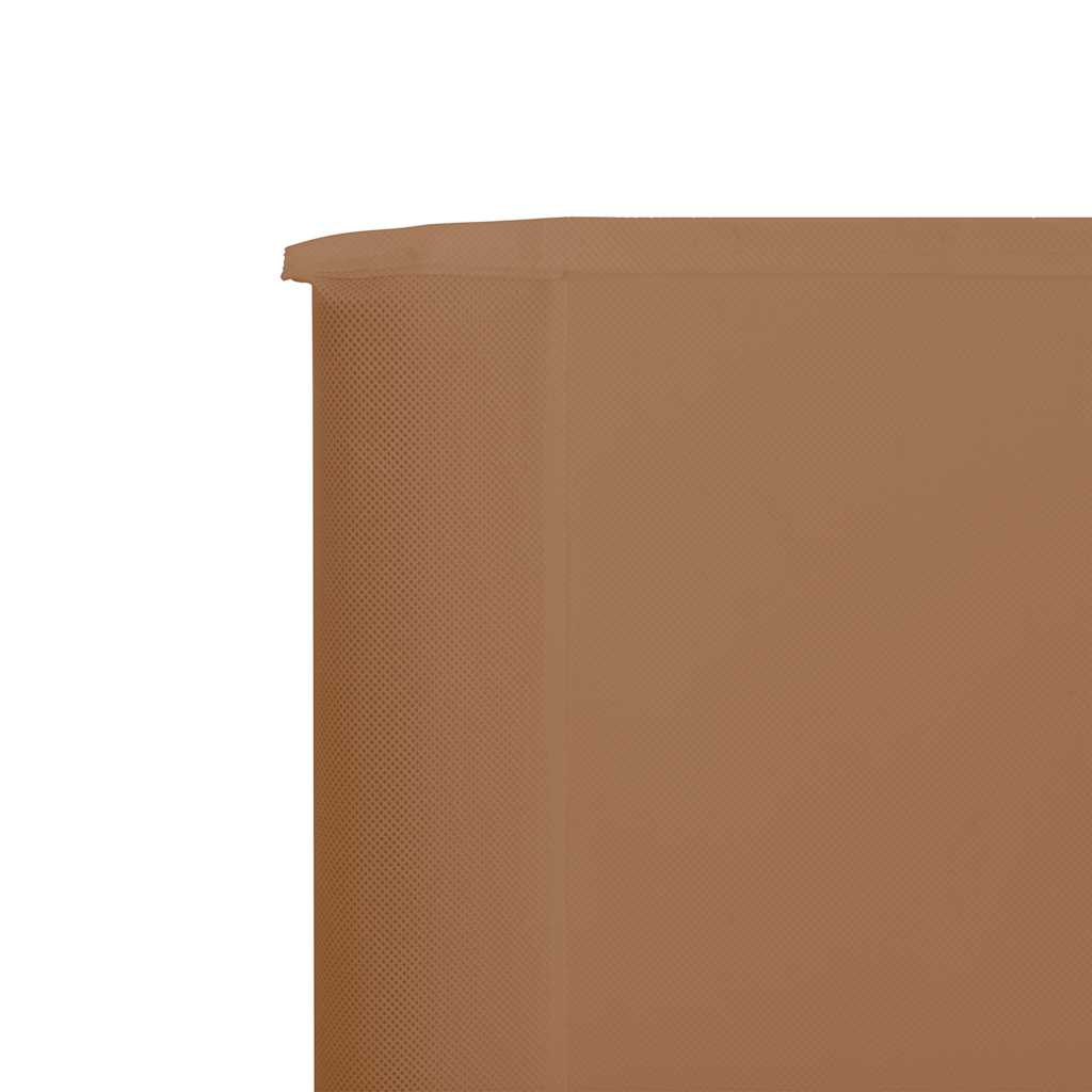 vidaXL Parawan 5-skrzydłowy z tkaniny, 600x120 cm, kolor taupe