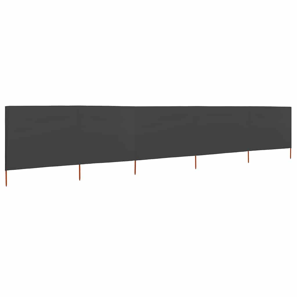 vidaXL Parawan 5-skrzydłowy z tkaniny, 600x160 cm, antracytowy