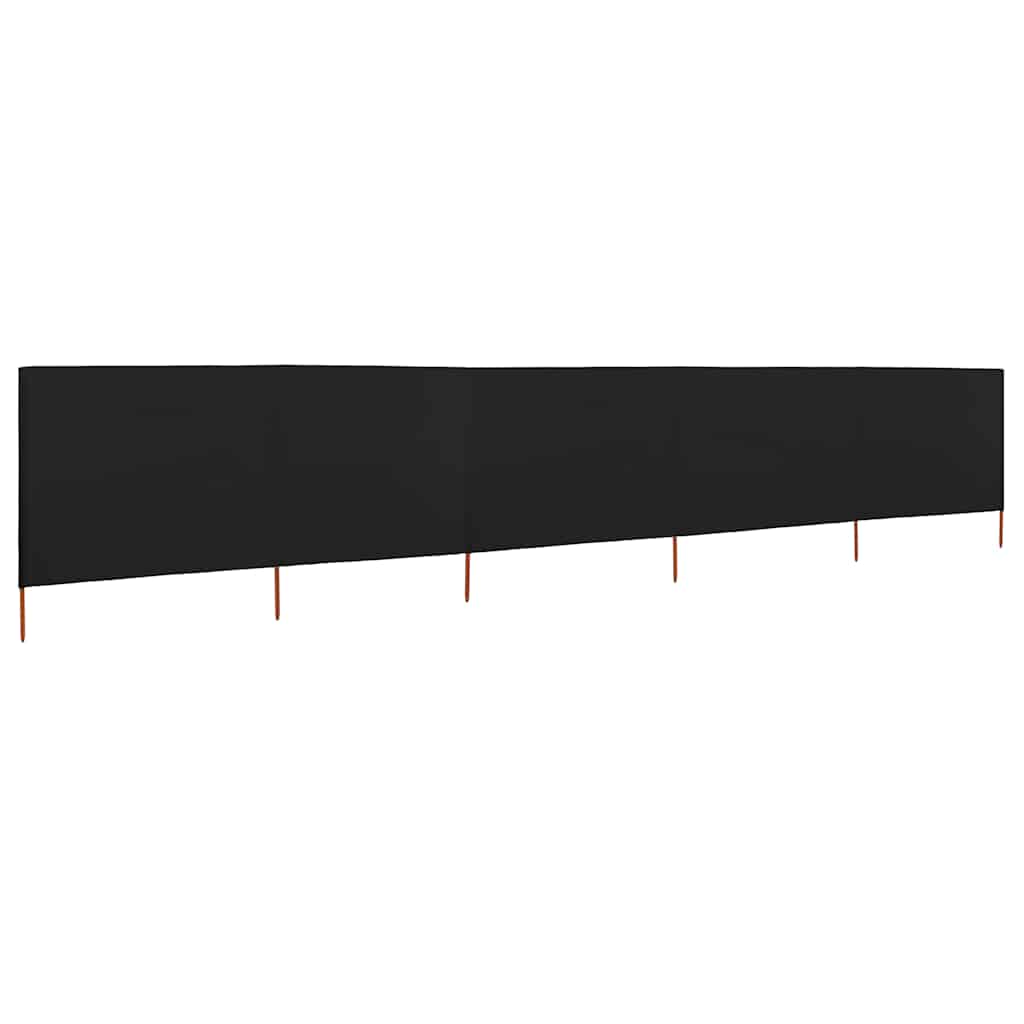 vidaXL Parawan 5-skrzydłowy z tkaniny, 600x160 cm, czarny