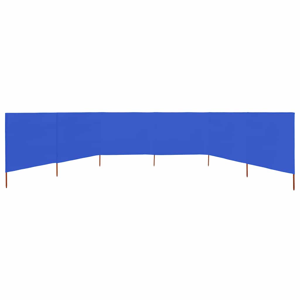 vidaXL Parawan 6-skrzydłowy z tkaniny, 800x80 cm, błękit lazur