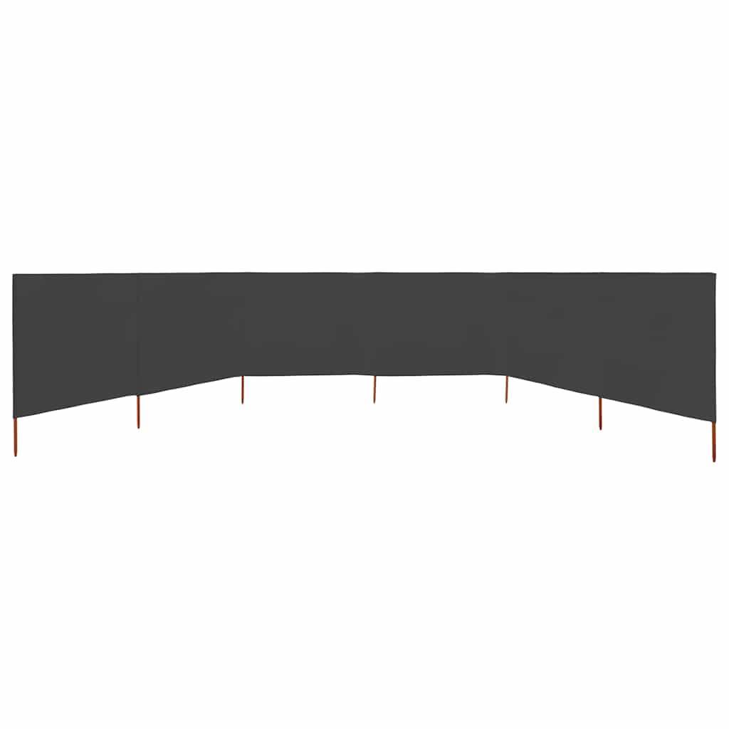vidaXL Parawan 6-skrzydłowy z tkaniny, 800x120 cm, antracytowy