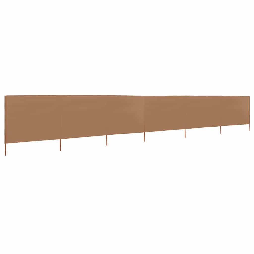 vidaXL Parawan 6-skrzydłowy z tkaniny, 800x120 cm, taupe