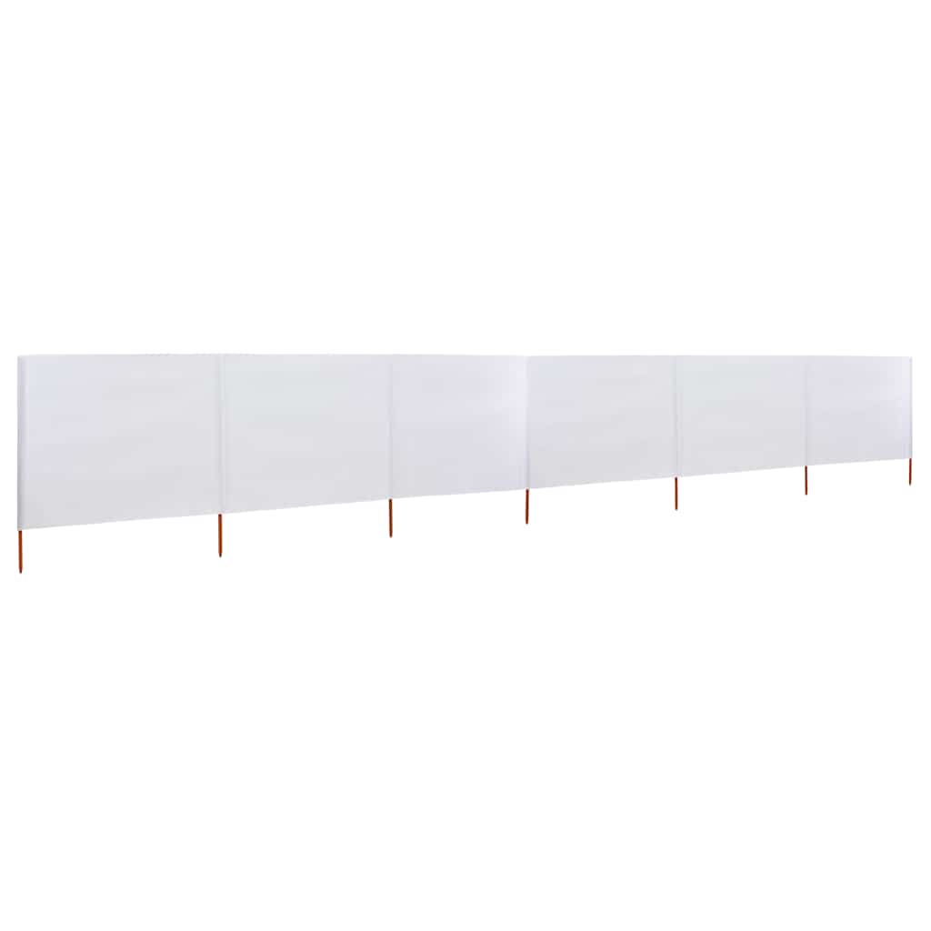 vidaXL Parawan 6-skrzydłowy z tkaniny, 800x160 cm, piaskowy