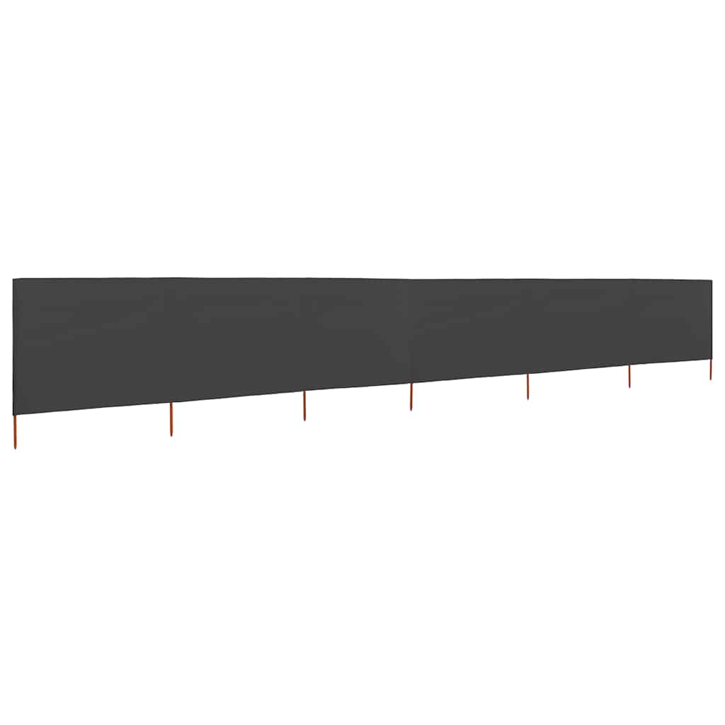 vidaXL Parawan 6-skrzydłowy z tkaniny, 800x160 cm, antracytowy