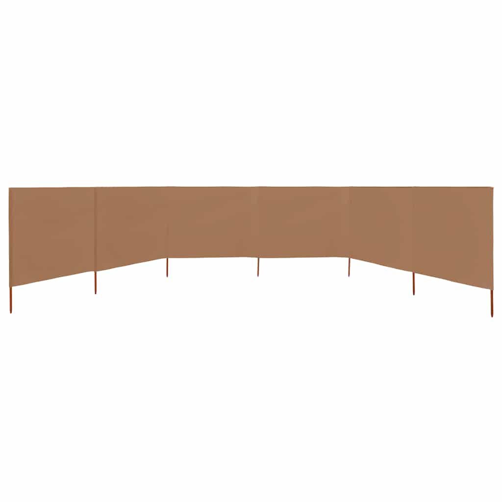vidaXL Parawan 6-skrzydłowy z tkaniny, 800x160 cm, taupe