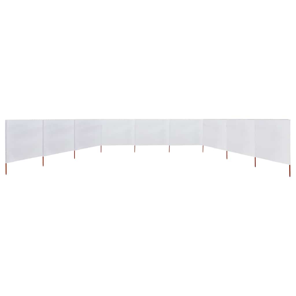 vidaXL Parawan 9-skrzydłowy z tkaniny, 1200x80 cm, piaskowa biel
