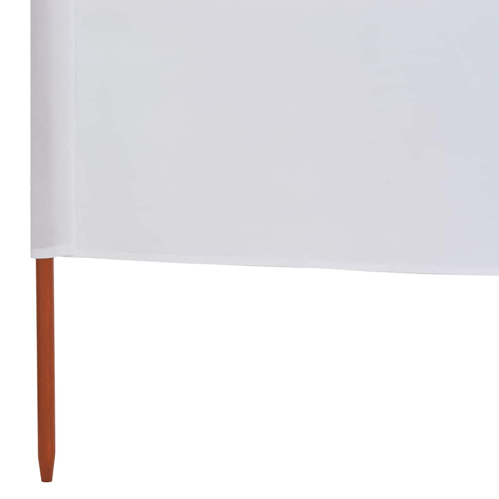 vidaXL Parawan 9-skrzydłowy z tkaniny, 1200x80 cm, piaskowa biel