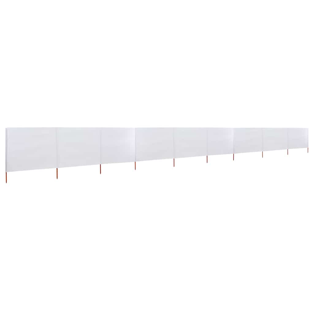 vidaXL Parawan 9-skrzydłowy z tkaniny, 1200x120 cm, piaskowa biel