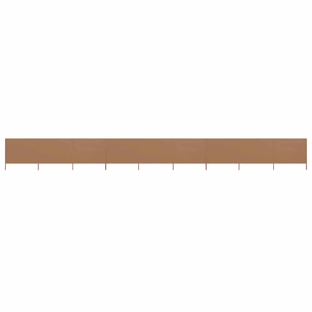 vidaXL Parawan 9-skrzydłowy z tkaniny, 1200x120 cm, kolor taupe