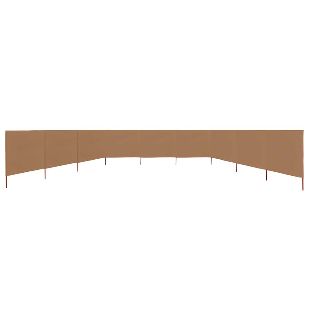 vidaXL Parawan 9-skrzydłowy z tkaniny, 1200x120 cm, kolor taupe