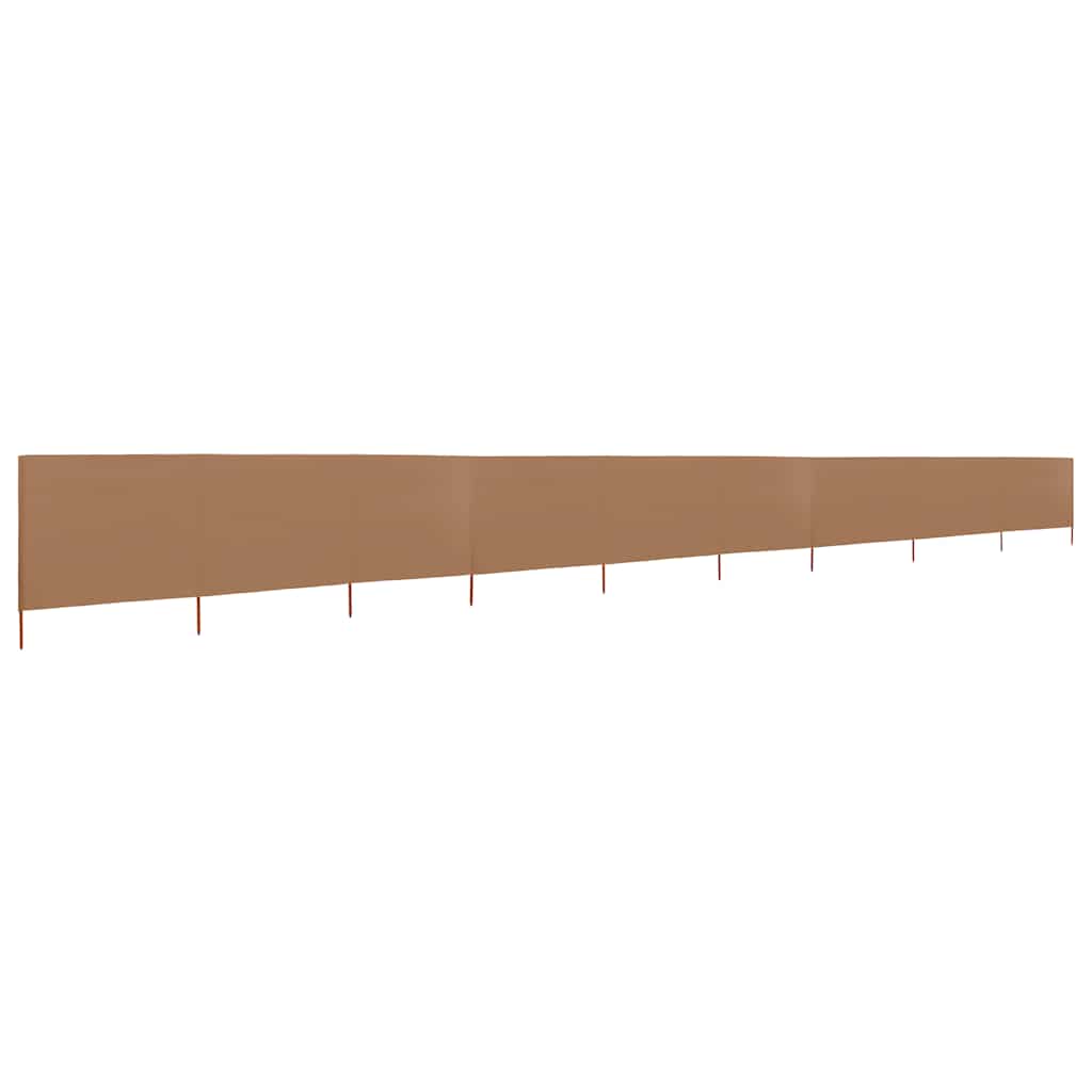vidaXL Parawan 9-skrzydłowy z tkaniny, 1200x160 cm, kolor taupe