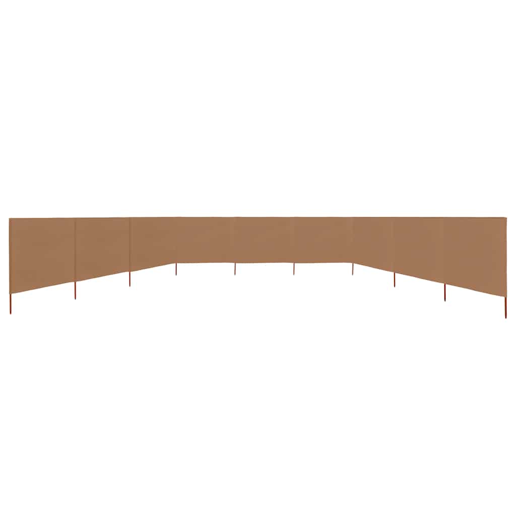 vidaXL Parawan 9-skrzydłowy z tkaniny, 1200x160 cm, kolor taupe