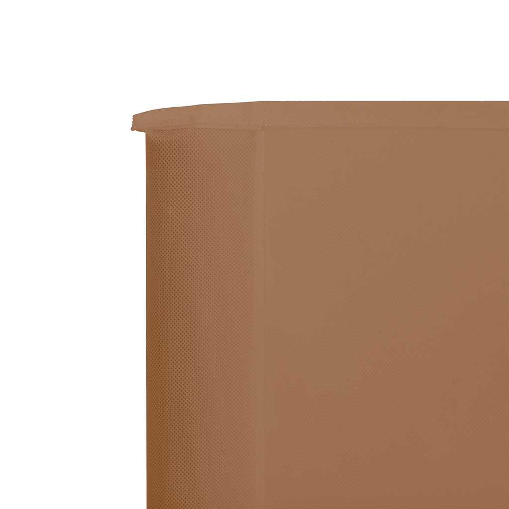vidaXL Parawan 9-skrzydłowy z tkaniny, 1200x160 cm, kolor taupe